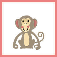 Fototapeta premium Illustration drawing style of animal