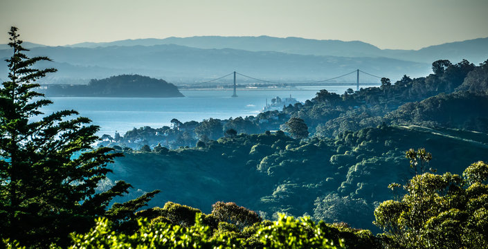 muir beach on pacific ocean coast in california