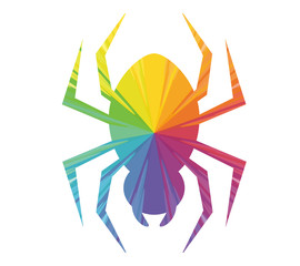 spider multicolored abstract icon