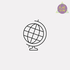 globe line icon