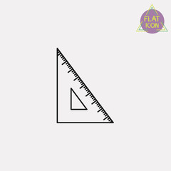 triangle ruler line icon