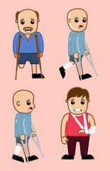 Injured Cartoon Characters