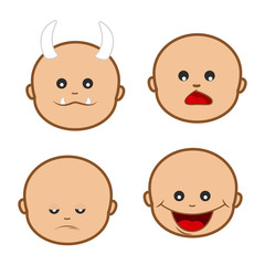 Funny Cartoon Baby Faces