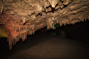 Inside the large karst caves of Prometheus near Kutaisi in Georgia.