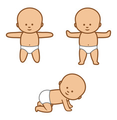 Cartoon Babies Vector Illustration - clip-art characters vector