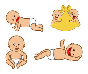 Cartoon Babies Vectors - clip-art characters vector