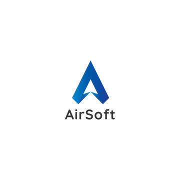 letter A logo. air arrow star design concept. creative apps logo.