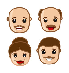 Funny Cartoon Characters Face Expressions