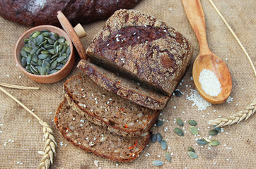 Rye bread. pastries and cereals