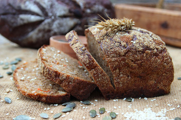 Rye bread. pastries and cereals