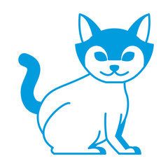 Cat animal cartoon icon vector illustration graphic design