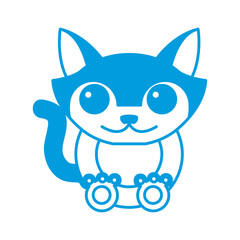Cat animal cartoon icon vector illustration graphic design
