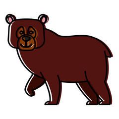 bear cartoon animal icon vector illustration graphic design