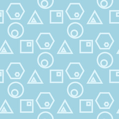 Geometric blue abstract seamless pattern for fabrics