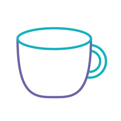 flat line cup  over white  background vector illustration