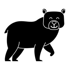 bear cartoon animal icon vector illustration graphic design