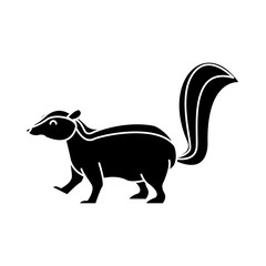 Skunk animal cartoon icon vector illustration graphic design