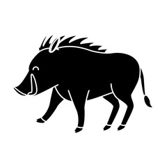 Jabali animal cartoon icon vector illustration graphic design