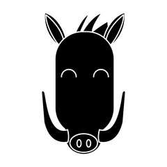 Jabali animal cartoon icon vector illustration graphic design