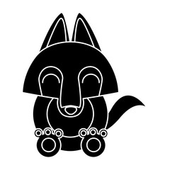 Fox animal cartoon icon vector illustration graphic design