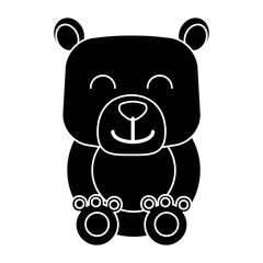 bear cartoon animal icon vector illustration graphic design