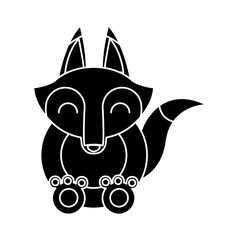 Fototapeta premium Fox animal cartoon icon vector illustration graphic design