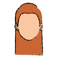 beautiful woman head avatar character vector illustration design