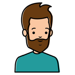 young man avatar character vector illustration design