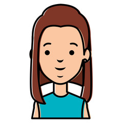 beautiful woman avatar character vector illustration design