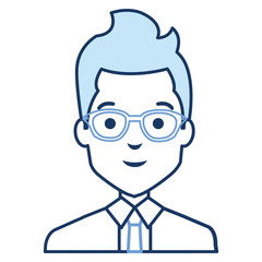 elegant businessman avatar character vector illustration design