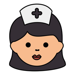nurse beautiful avatar character vector illustration design