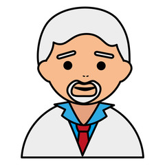 male doctor avatar character vector illustration design