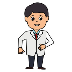 male doctor avatar character vector illustration design