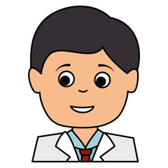 male doctor avatar character vector illustration design