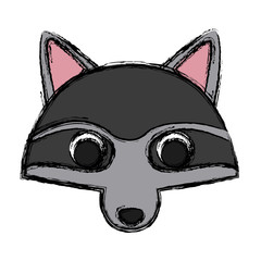 Racoon animal cartoon icon vector illustration graphic design