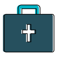 Fototapeta premium medical kit isolated icon vector illustration design