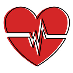 heart cardio isolated icon vector illustration design