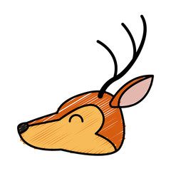 Deer animal cartoon icon vector illustration graphic design
