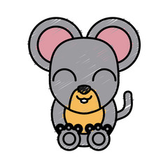 Mouse animal cartoon icon vector illustration graphic design