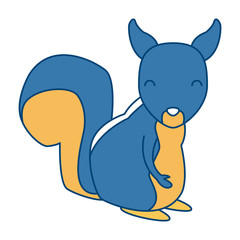 Squirrel animal cartoon icon vector illustration graphic design