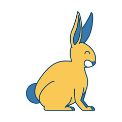Rabbit animal cartoon icon vector illustration graphic design