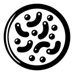 Microscopic bacteria icon , simple style