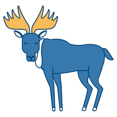 Reindeer animal cartoon icon vector illustration graphic design