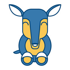 Anteater animal cartoon icon vector illustration graphic design