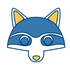 Racoon animal cartoon icon vector illustration graphic design