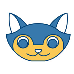Cat animal cartoon icon vector illustration graphic design