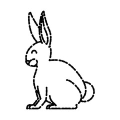 Rabbit animal cartoon icon vector illustration graphic design