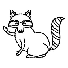 Racoon animal cartoon icon vector illustration graphic design