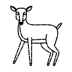 Deer animal cartoon icon vector illustration graphic design