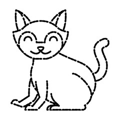 Cat animal cartoon icon vector illustration graphic design